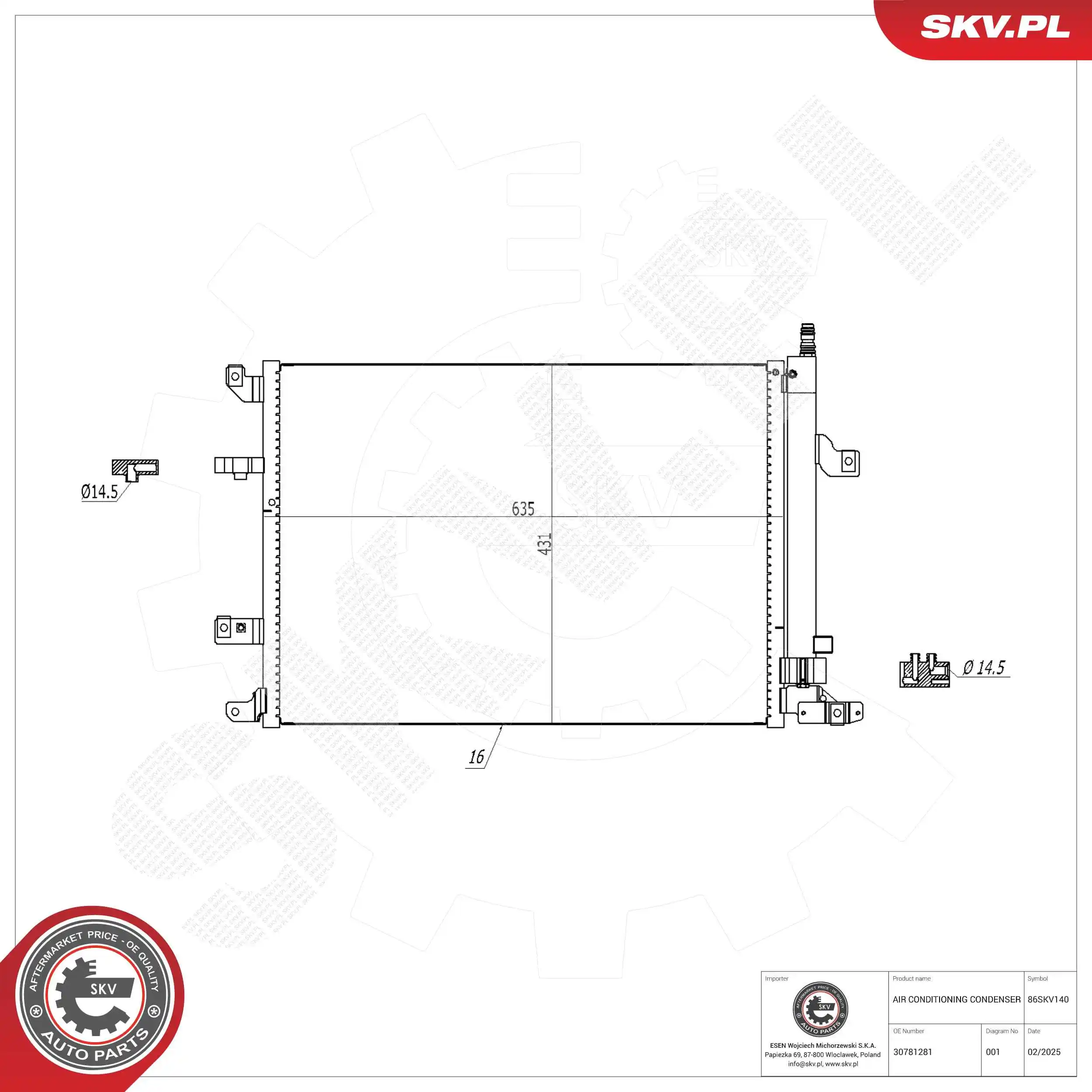 Condenser, air conditioning